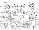 Printable Cute Monsters Coloring Page sketch template