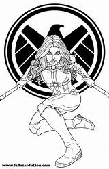 Coloriage Marvel Black Widow Natasha Romanoff Coloring Scarlett  sketch template