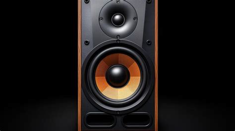 Premium AI Image | a black speaker with a brown and black base.