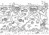 Two Kids Swimming In Sea coloring page  Download Print Or Color sketch template
