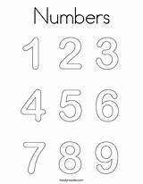 Numbers Coloring Page  Twisty Noodle sketch template