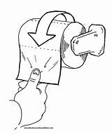 Toilet Paper Clip Coloring Roll Colouring Clipart Cliparts Clipartbest  sketch template