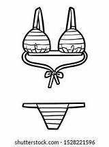 Coloring Book Children String Bikini Stock Vector Royalty Free  sketch template