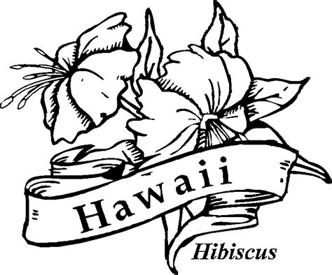 Hawaiian Flower Coloring Pages - Flower Coloring Page