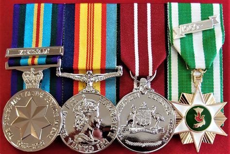 REPLICA AUSTRALIAN VIETNAM WAR SET OF 4 COURT MOUNTED MEDALS | JB ...