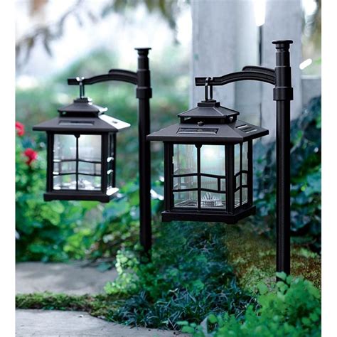 LED Shepherds Hook Solar Lantern | Lighting | Plow & Hearth | Outdoor ...