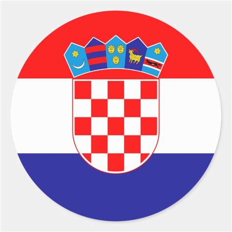 Croatia (Croatian) Flag Classic Round Sticker | Zazzle.co.uk