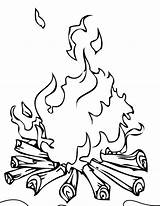 Campfire Coloring Sheet sketch template