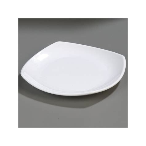 4330802 - Melamine Upturned Corner Small Square Plate 7.75" - White | Carlisle FoodService Products