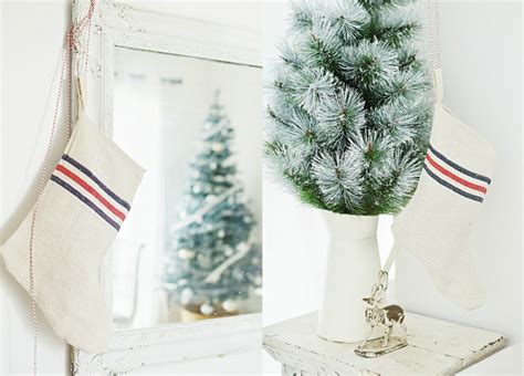 DIY no sew christmas stockings from Indian duster cloth