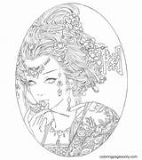 Aesthetics Girl With Jewelry Coloring Page  Free Printable Pages sketch template