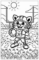Michigan Football Game Coloring Page Free PDF&ampPNG Printable sketch template