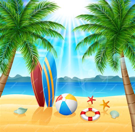 Premium Vector | Summer holiday background