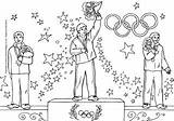 Olympic Winners colouring page sketch template