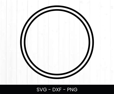 Double Circle SVG, Circle Svg for Commercial Use, Cut File, Monogram Frame, Instant Download ...