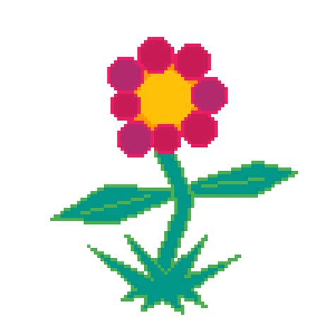 Pixilart - my first animated pixel art. The flower by Lex9d7