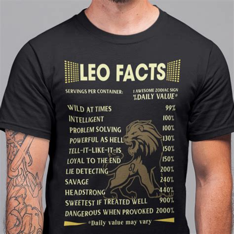 Leo Zodiac Shirt 1 Awesome Zodiac Sign Facts