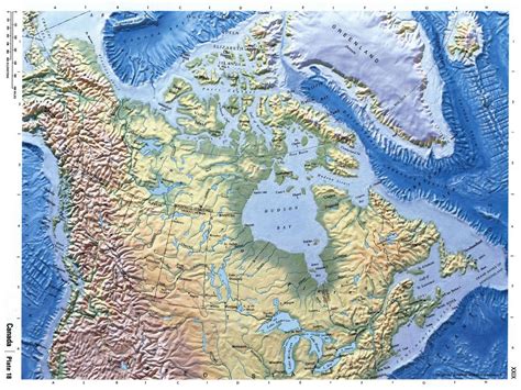 Detailed physical map of Canada | Canada | North America | Mapsland | Maps of the World