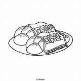 Challah Bread Page Coloring Pages sketch template