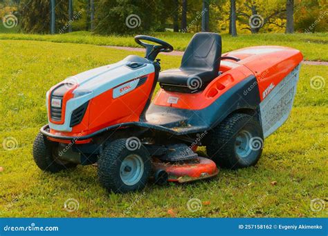 RUSSIA, ORANIENBAUM - SEPTEMBER 10, 2022: STIHL Garden Mini Tractor for ...