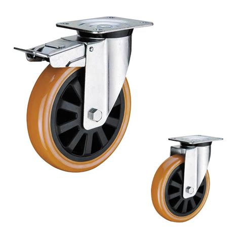 380kg Capacity 5" Heavy Duty Polyurethane Casters With Ball Bearing