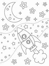 Space Coloring Pages For Kids sketch template