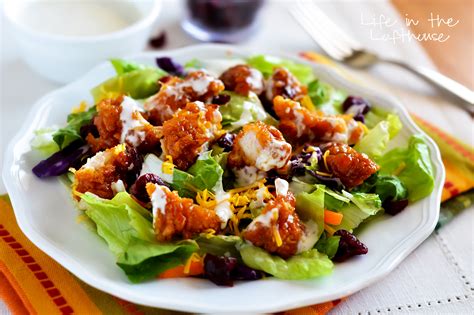 Sticky Chicken Fingers Salad