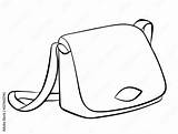 Womans bag Element For coloring Page Cartoon Style Stock Vector  sketch template