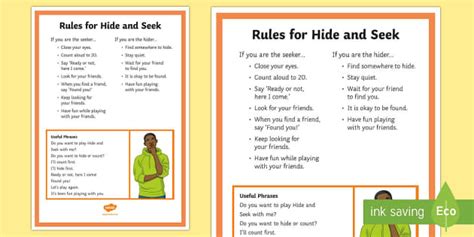 Hide and Seek Rules and Social Scripts (Lehrer gemacht)