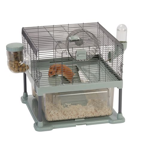 Full Cheeks™ Quick Clean Small Pet Habitat - Includes Cage, Wheel, Food ...