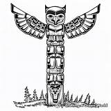 Totem Pole Coloring Pages  Free & Printable sketch template