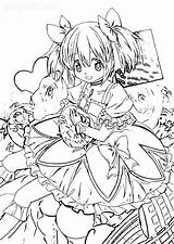 Madoka Magica Fc06 Lineart Sketch Coloring Page sketch template