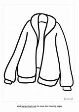 Winter Jacket In Outline Style Coloring Page For Children 52% OFF sketch template
