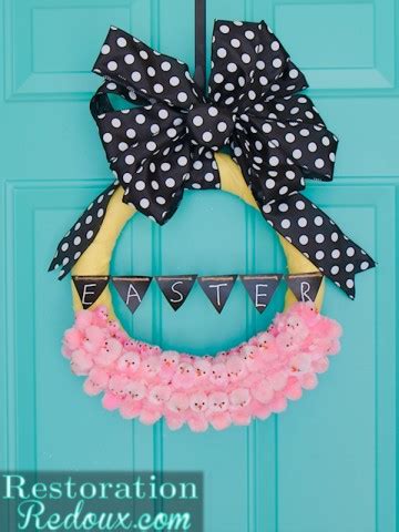 Easter Peeps Wreath - Daily Dose of Style