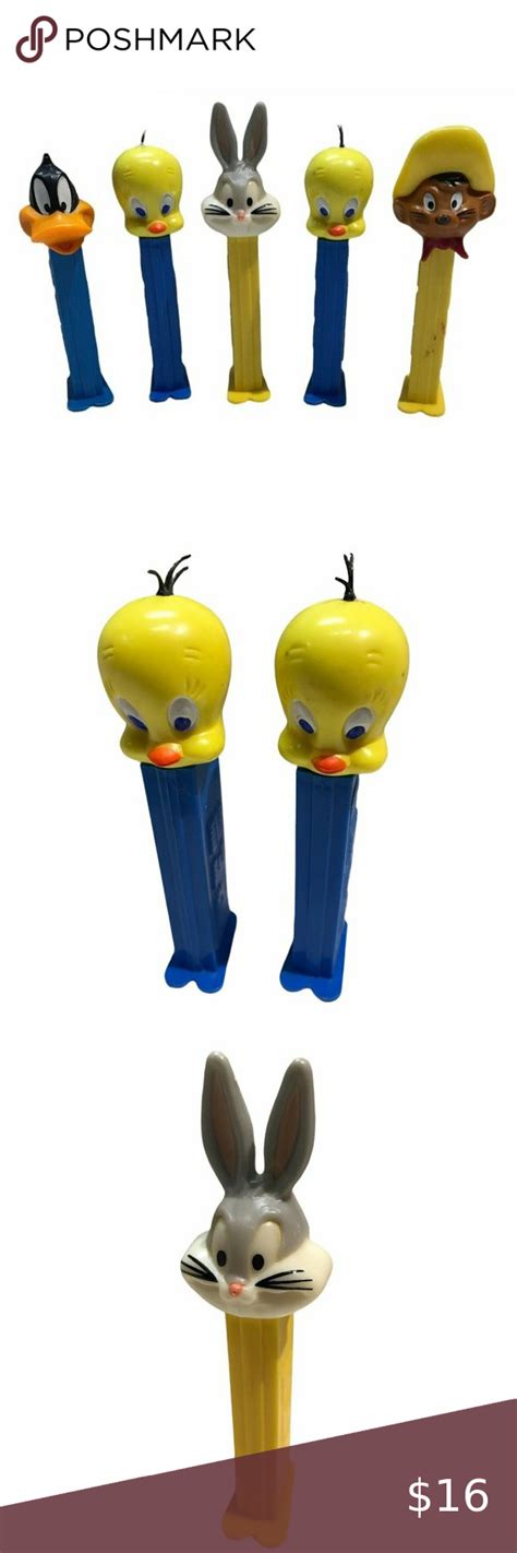 Warner bros Pez dispensers set of 5, 2 Tweedy bird, Bugs Bunny, Daffy ...