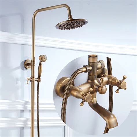 Bathtub Faucets Luxury Brass Bronze Waterfall And Rainfall Shower Head ...