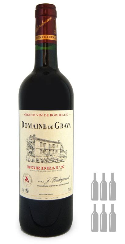 Domaine de Grava Bordeaux Rouge (6 bouteilles) - Vignobles FONTEYREAUD