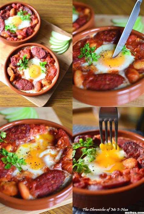 A Lazy Sunday Breakfast Recipe: Spanish Baked Eggs & Chorizo with ...