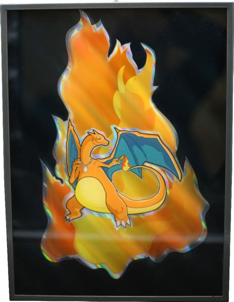 Charizard the Smoker – Holographic Poster - Cottero