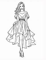 Fashion Coloring Pages Free Printable PDF sketch template