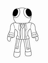 Red Rainbow Friends Coloring Page  Free Roblox Game Printable sketch template