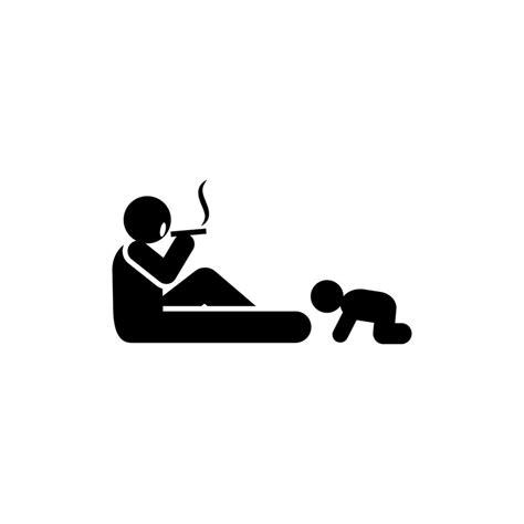 Man, smoking, baby vector icon 22567766 Vector Art at Vecteezy