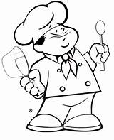 Little Chefs Coloring Pages To Kids sketch template
