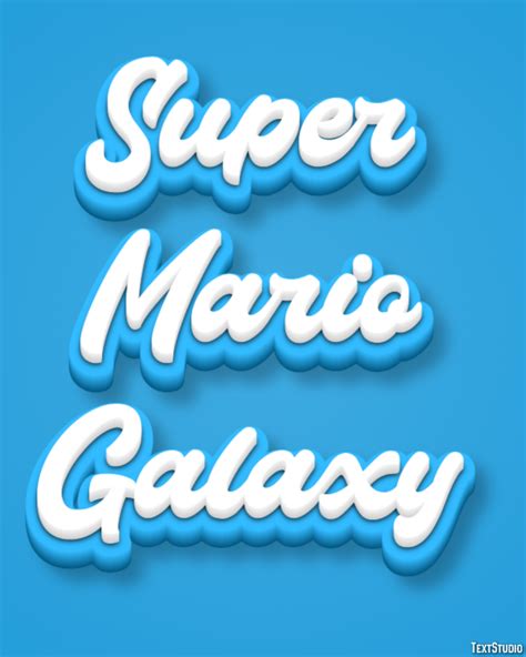 Super Mario Galaxy Text Effect and Logo Design Videogame