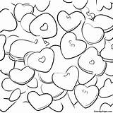 Candy Hearts Coloring Page  Pagescom sketch template