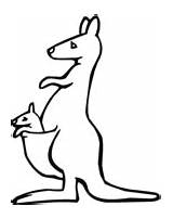 Baby Kangaroo With Mother coloring Page  Free Printable Coloring Pages sketch template