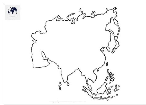 Printable Blank Asia Map – Outline, Transparent, PNG Map - Blank World Map in 2021 | Asia map ...