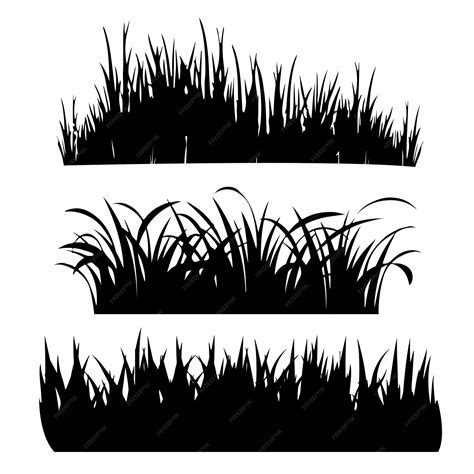 Premium Vector | Grass silhouette vector free download