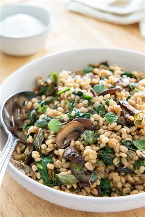 Herb Mushroom Barley - A delicious and healthy side dish! #barley # ...