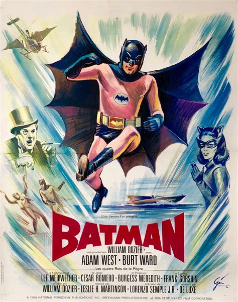 Original Batman, The Movie (1966) Movie Poster - Adam West - Burt Ward